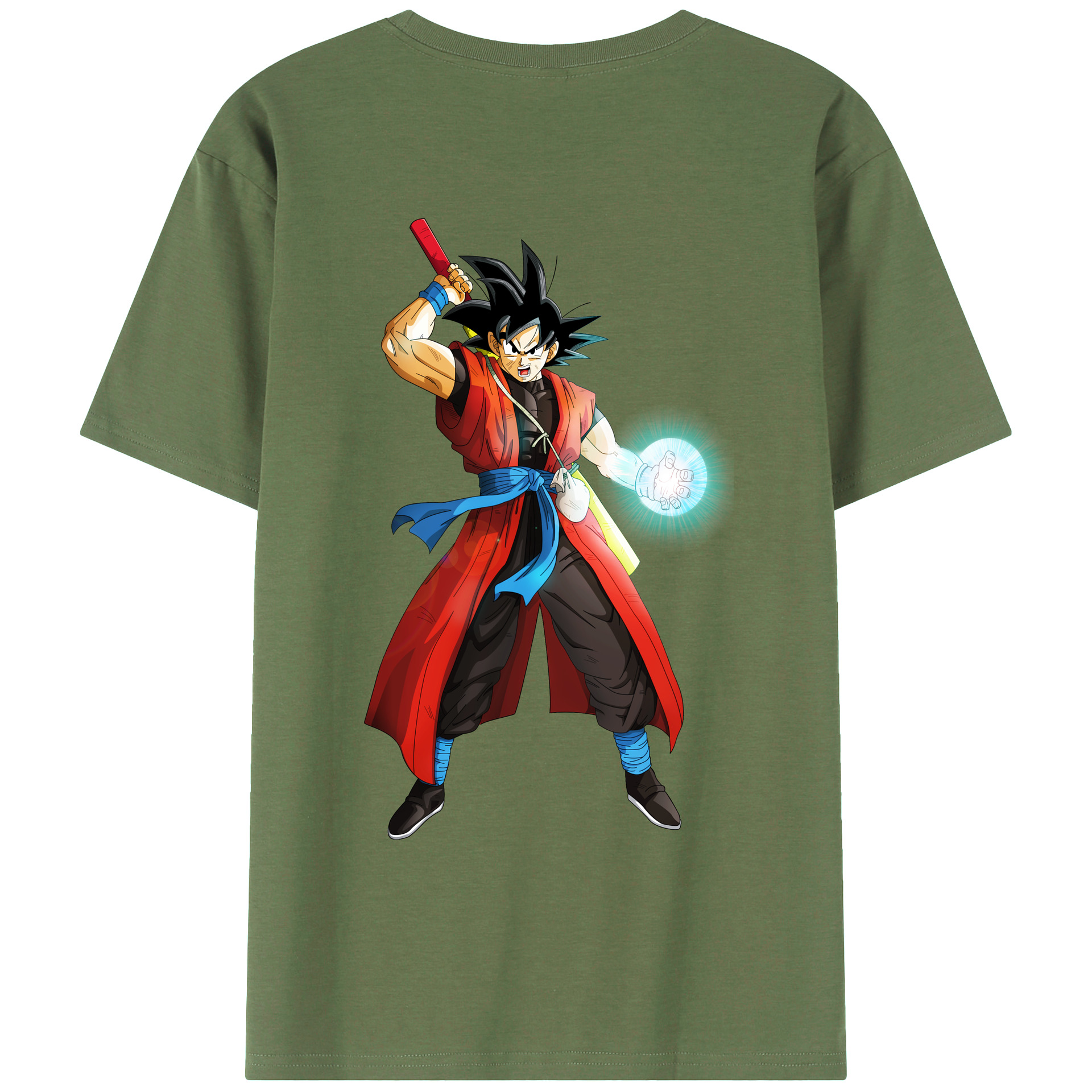 （画像用） ドラゴンボール 孫悟空（そん ごくう）Son Goku カカロット DRAGON BALL Kakarotto 綿100％ メンズ半袖Tシャツ（バックプリント） 通気性